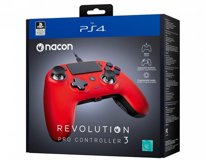 Controle Nacon Revolution Pro Controller 3 Red (Com fio, Vermelho